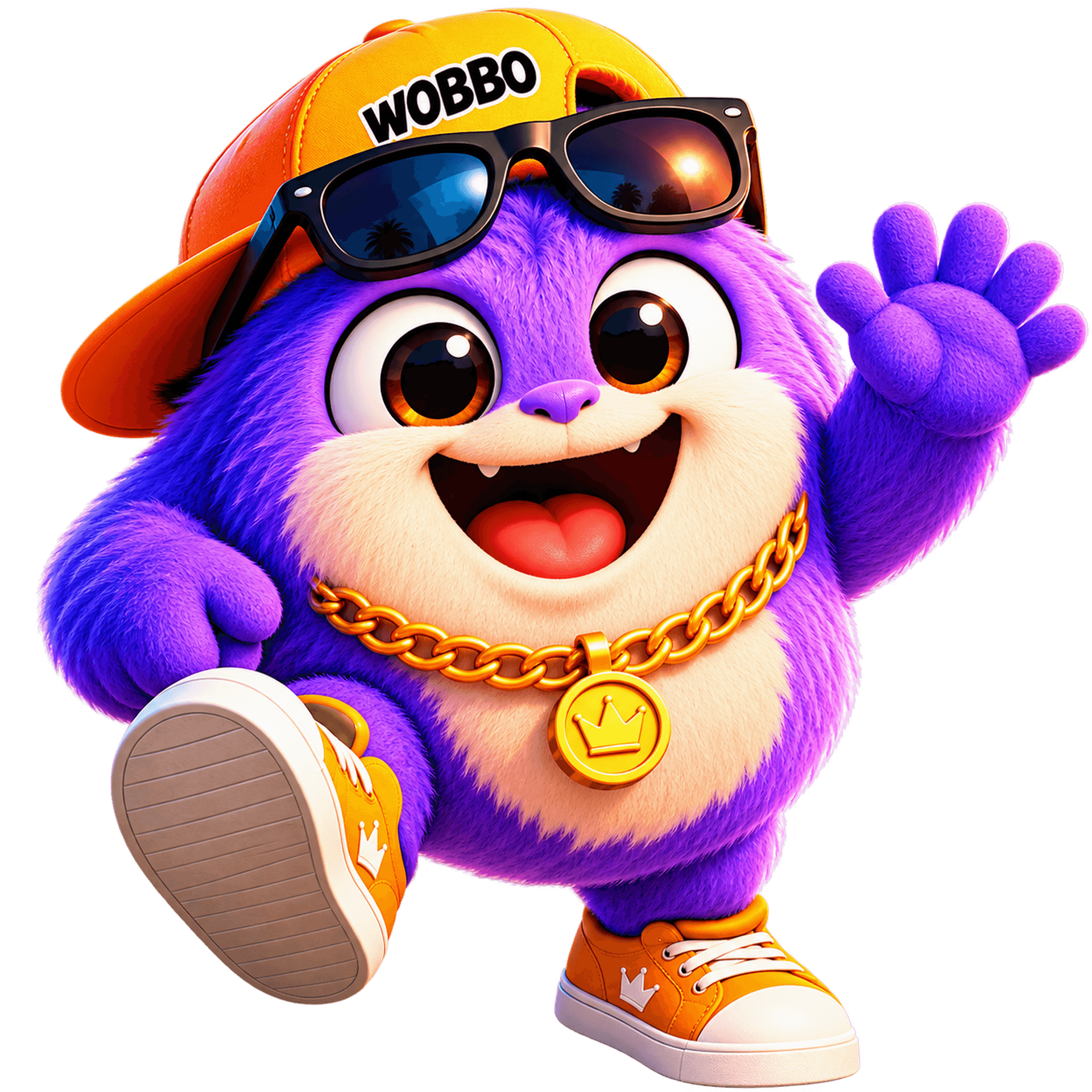 WOBBO GM / Waving transparent mascot