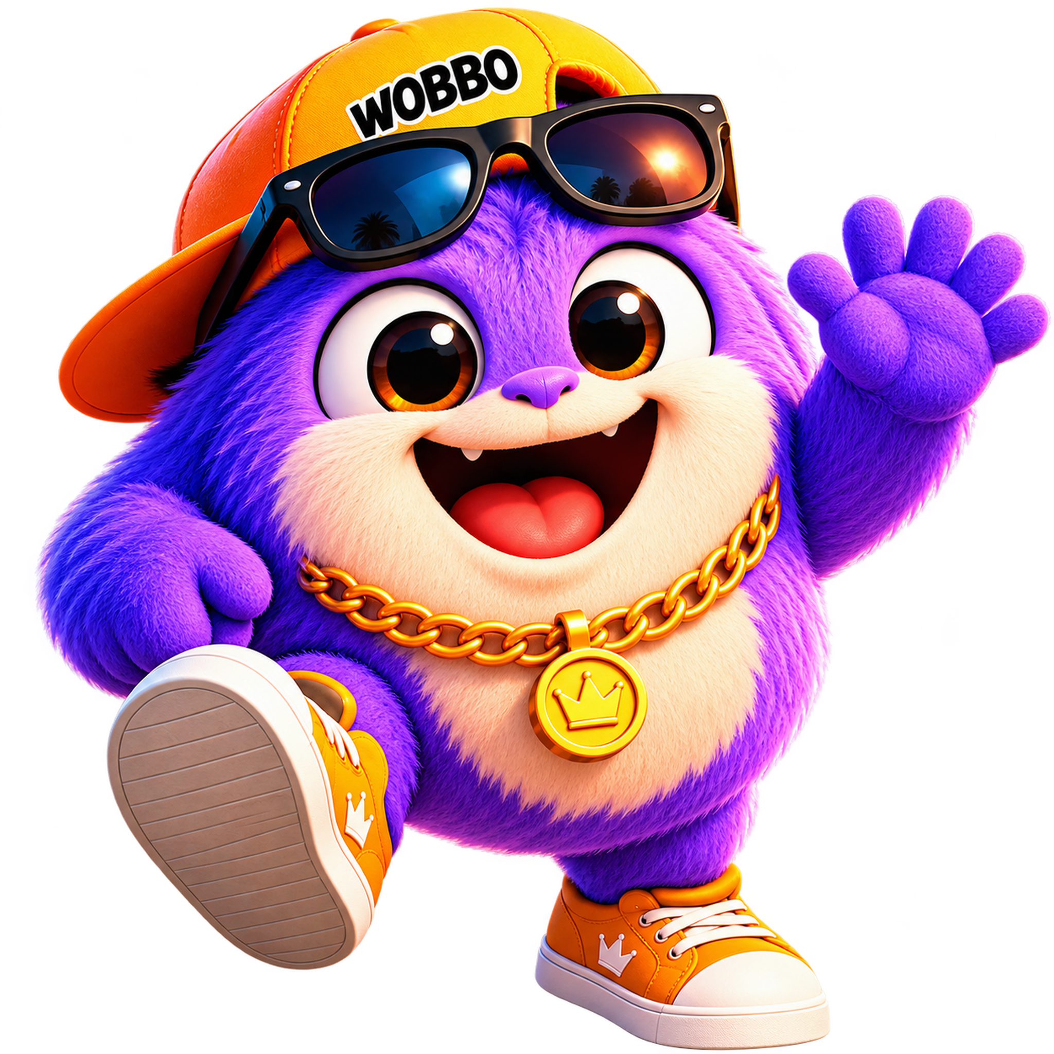 WOBBO GM / Waving transparent mascot