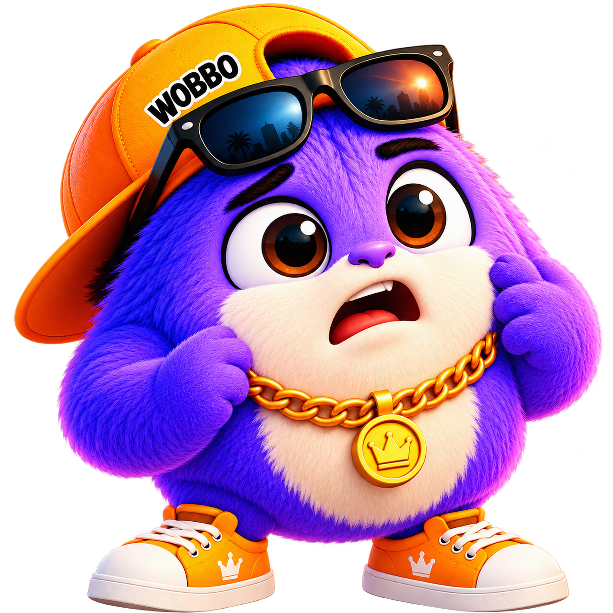 WOBBO Confused transparent mascot